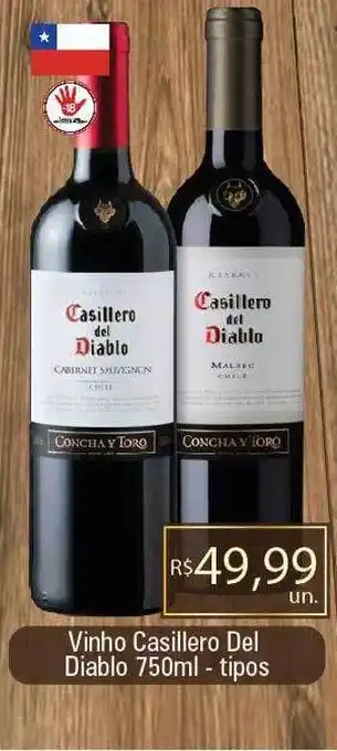 Vinho casillero del diablo - tipos
