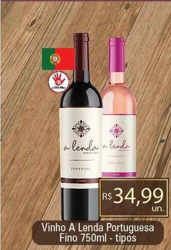 Supermercados Alvorada Vinho a lenda portuguesa fino - tipos oferta