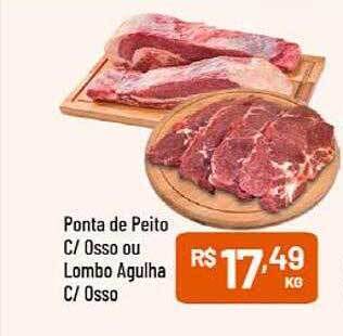 Supermercados Goes Ponta de peito c osso ou lombo agulha c osso oferta