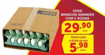 Roldão Ovos brancos 5 dúzias oferta