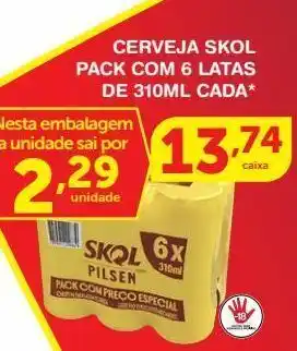 Roldão Cerveja skol 310ml oferta