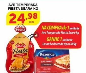 Roldão Ave temperada fiesta seara kg oferta