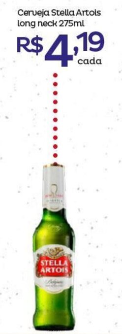 Super Lagoa Cerveja Stella Artois long neck 275ml oferta