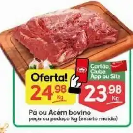 Supermercados Princesa Pá ou acém bovino peça ou pedaço kg (exceto moida) oferta