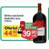 Supermercados Princesa Vinho nacional galiotto tinto 2l oferta