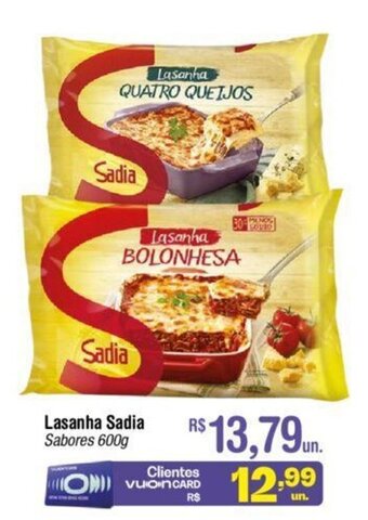 Fort Atacadista Lasanha Sadia 600g oferta