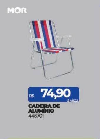 Lojas Certel Cadeira de alumínio mor oferta