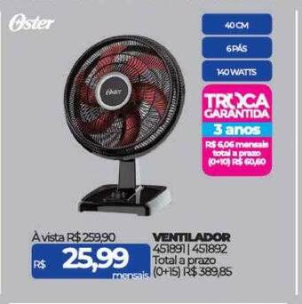 Lojas Certel Oster ventilador oferta