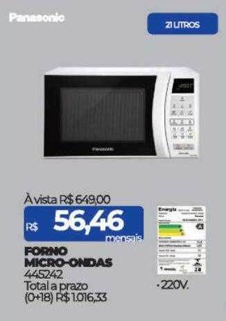Lojas Certel Panasonic forno-micro-ondas oferta