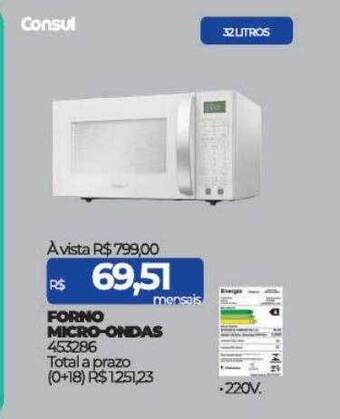 Lojas Certel Forno micro-ondas consul oferta