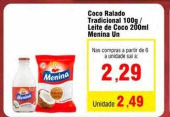 Spani Atacadista Coco ralado tradicional leite de coco menina un oferta