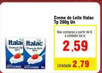 Spani Atacadista Creme de leite italac tp un oferta