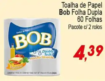 Villefort Atacadista Toalha de Papel Bob Folha Dupla 60 Folhas oferta