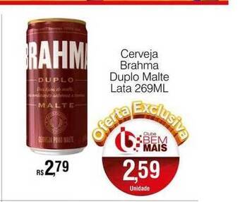 Supermercado Bem Barato Cerveja brahma duplo malte lata oferta