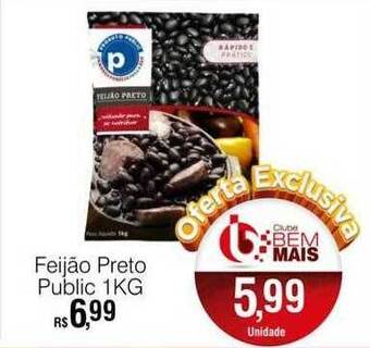 Supermercado Bem Barato Feijão preto public oferta