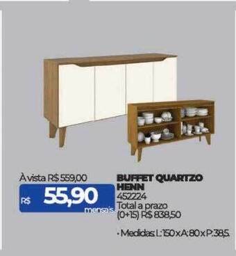 Lojas Certel Buffet quartzo henn oferta