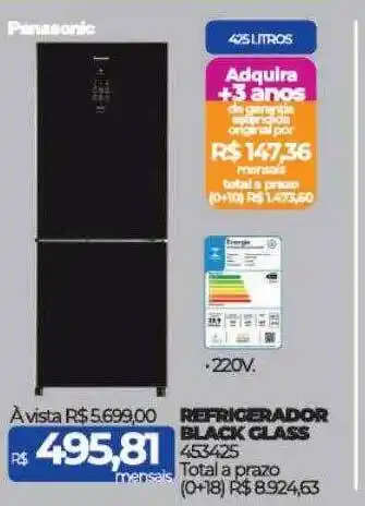 Lojas Certel Panasonic refrigerador black class oferta