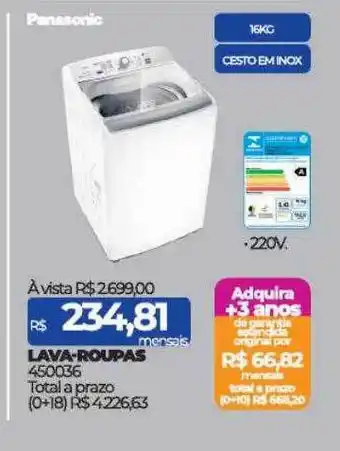 Lojas Certel Panasonic lava-roupas 450036 oferta