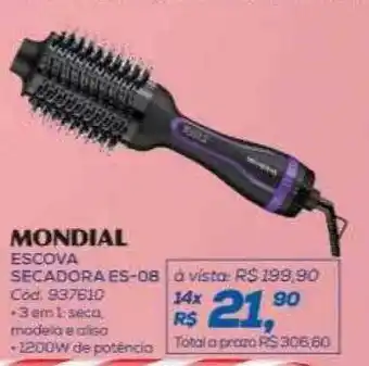 Lojas Colombo Mondiel escova secadora es-08 oferta