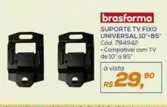 Lojas Colombo Suporte tv fixo universal 10 oferta