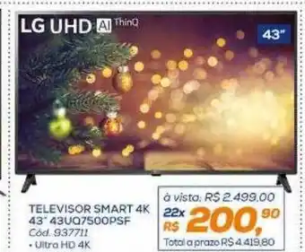 Lojas Colombo Televisor smart 4k 43 oferta