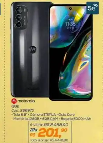 Lojas Colombo Motorola g82 oferta