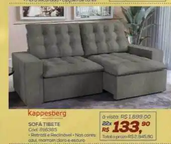 Lojas Colombo Kappesberg sofá tibete oferta