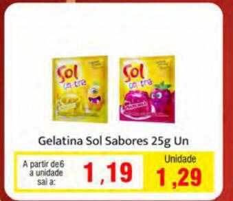 Spani Atacadista Gelatina sol sabores oferta