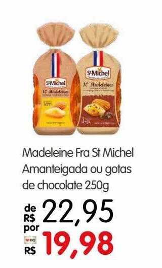 Zona Sul Madeleine fra st michel amanteigada ou gotas de chocolate oferta