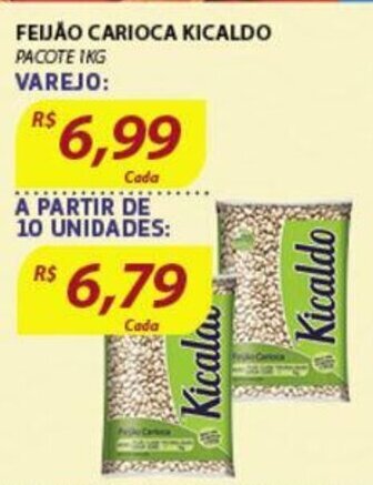 Assaí Atacadista Feijao Carioca Kicaldo 1kg oferta
