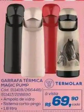 Garrafa térmica magic pump termolar