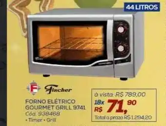 Forno elétrico gourmet grill 9741 fischer