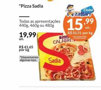 Zaffari Pizza sadia oferta