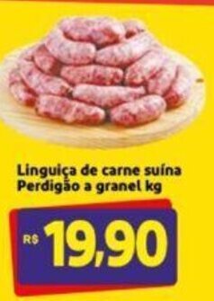 Extra Supermercado Linguica de carne Suina Perdigao a granel 1kg oferta