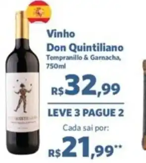 Sam's Club Vinho Don Quintiliano 750ml oferta