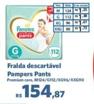 Sam's Club Fralda Descartavel Pampers Pants oferta