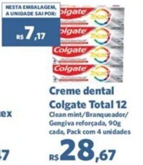 Sam's Club Creme Dental Colgate Total 12 90g oferta