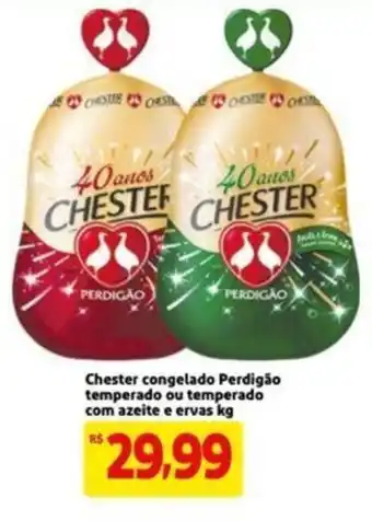 Chester Congelado Perdigao Temperado ou Temperado com azeite e ervas 1kg