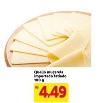 Extra Supermercado Queijo mucarela importado fatiado 100g oferta
