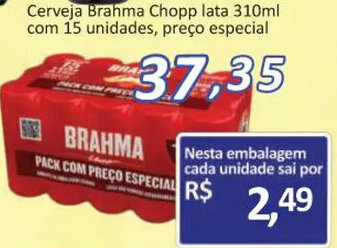 Supermercados Savegnago Cerveja Brahma Chopp Lata 310ml com 15 unidades oferta