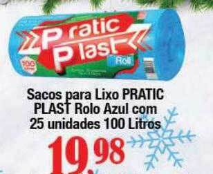Supermercados Unidos Sacos para lixo pratic plast rolo azul oferta