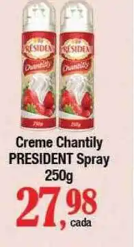 Supermercados Unidos Creme chantily president spray oferta