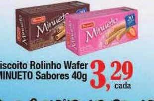 Supermercados Unidos Biscoito rolinho wafer minueto sabores oferta