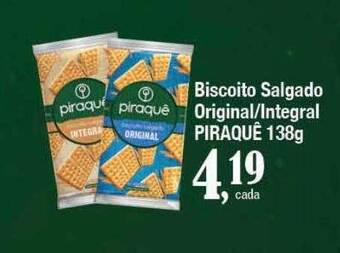 Supermercados Unidos Biscoito salgado original integral piraquê oferta