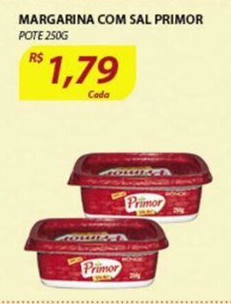 Assaí Atacadista Margarina com sal Primor 250g oferta