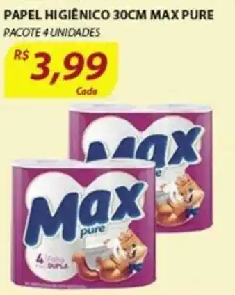 Assaí Atacadista Papel Higiénico 30cm Max Pure oferta