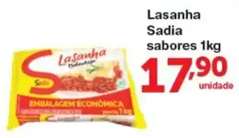Roldão Lasanha Sadia sabores 1kg oferta