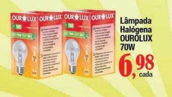 Supermercados Unidos Lâmpada halógena ourolux 70w oferta