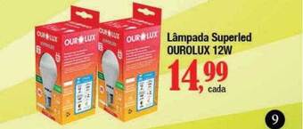 Supermercados Unidos Lâmpada superled ourolux 12w oferta