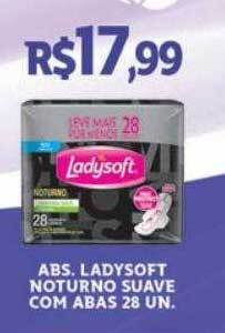 Tchê Farmácias Abs ladysoft noturno suave com abas 28 oferta